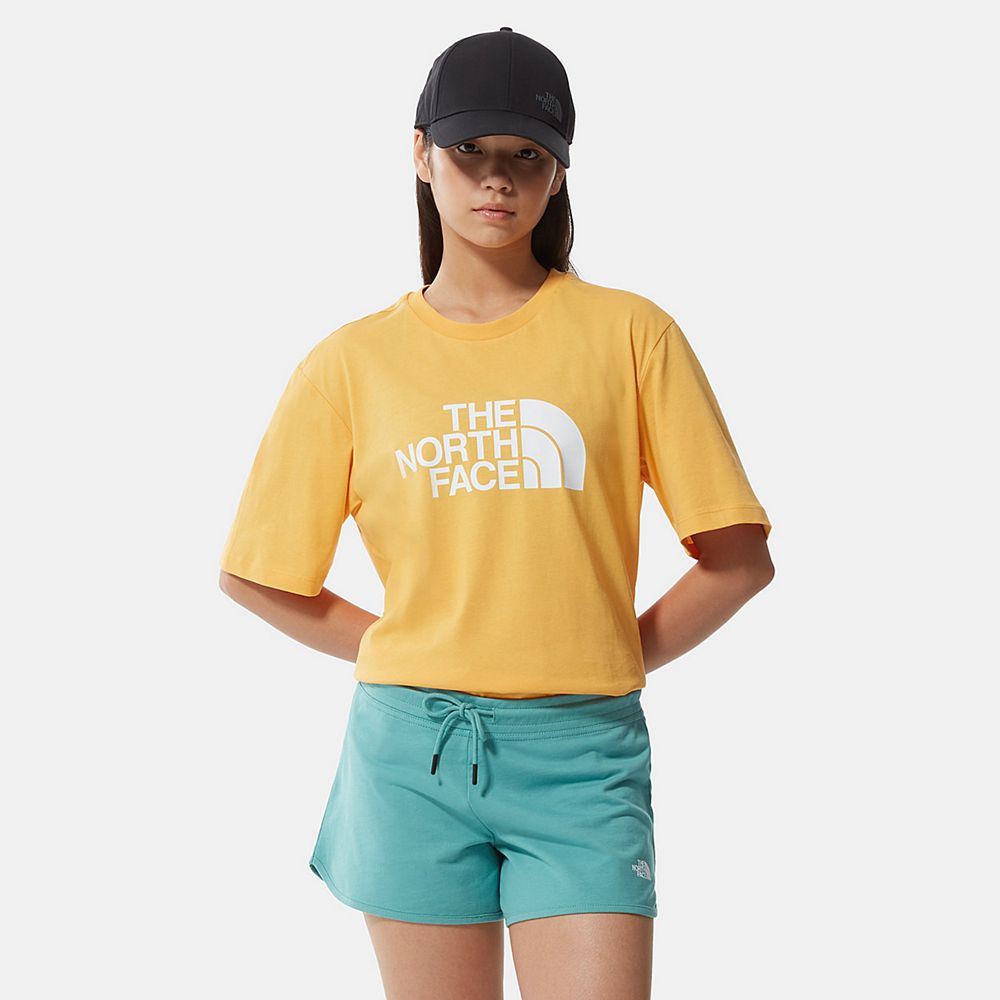 The North Face T-Shirts Womens Australia - The North Face Relaxed Summer Yellow (CQM-684359)